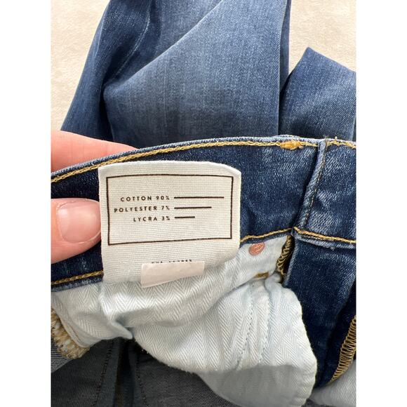 AYR Denim High Rise Skinny Leg Jeans Distressed Medium Blue Wash Capsule Easy - Picture 6 of 8